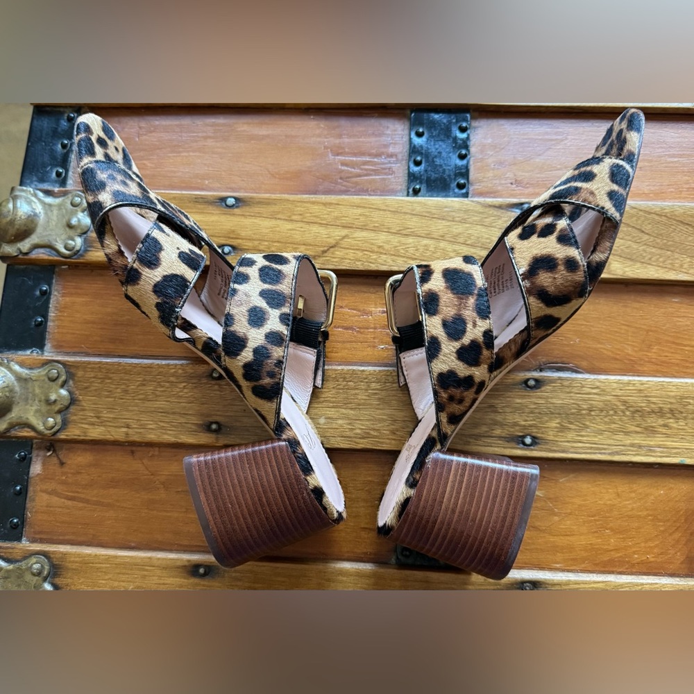 J. Crew Penny Slide Sandals in Leopard Calf Hair - Picture 10 of 13